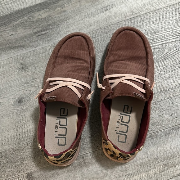 Dusty pink cheetah print Hey Dudes - Picture 4 of 4